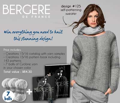 Bergère de France Cyclone Yarn Giveaway bergere