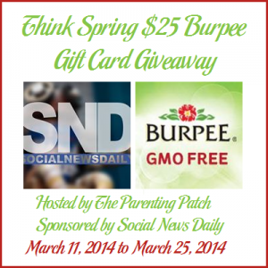 Think Spring $25 Burpee Gift Card Giveaway